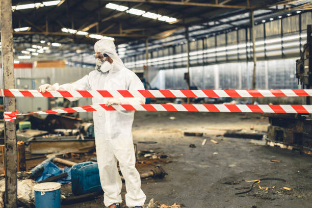 Professional Biohazard Cleanup technician working in O'Fallon, IL